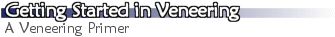 Getting Started in Veneering? 
